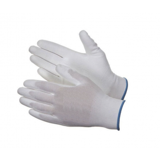 Перчатки «точные работы», 9(L), нейлон, полиуретановое покрытие, белые