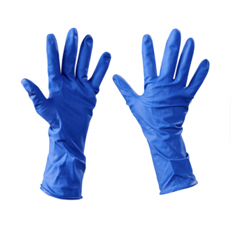Перчатки латексные High Risk, L, прочные, синие