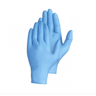 Перчатки нитриловые, XL, голубые