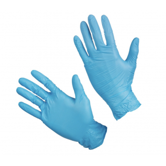 Перчатки виниловые, XL, голубые